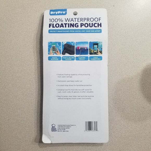 DryPro Waterproof Cell Phone Pouch Black Dry‎ Case Floating Universal - Picture 3 of 5